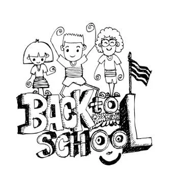 Drawing school items Back to School illustration Stock Illustration