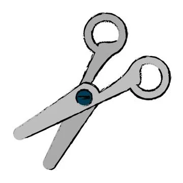 Drawing scissors cut tool element office Stockillustratie
