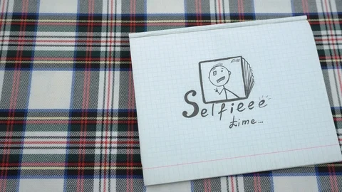 Drawing selfie time Stock Footage 105524810