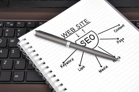 Drawing seo scheme Foto stock
