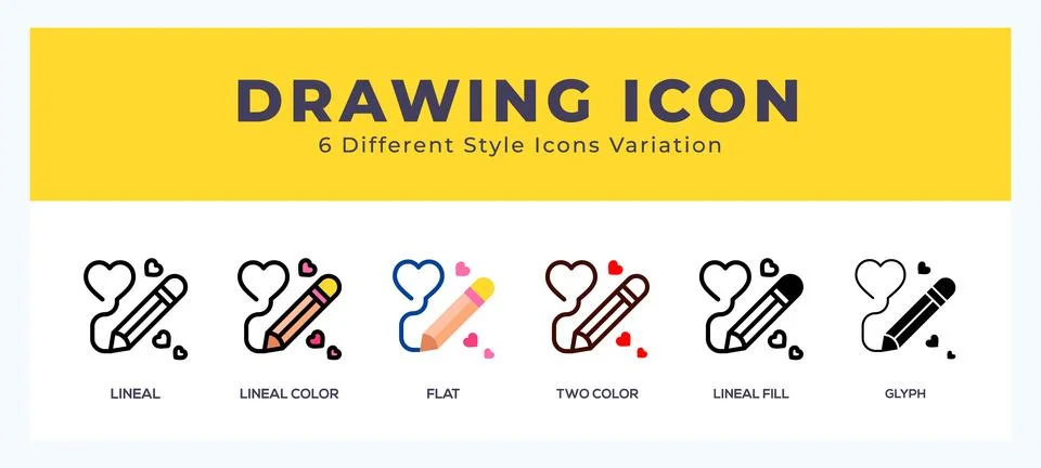 Drawing set of vector icon. For web. and mobile app Stock-Illustration