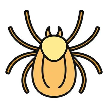 Drawing showing a tick parasite on a white background Stock Illustration