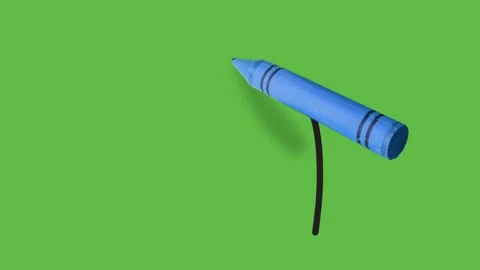 Drawing of an single line left curved arrow on green background Stock Footage 135655047