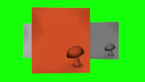 Drawing Sitting on Chroma Key for Compositing Stock Footage 337990717
