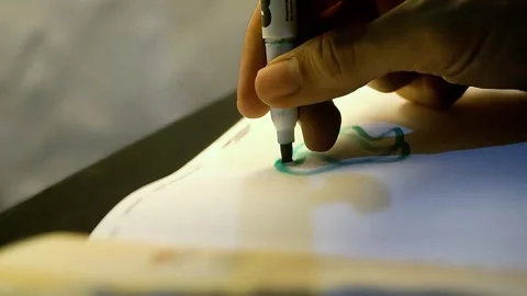 Drawing on skecthbook Stock Footage 289695807