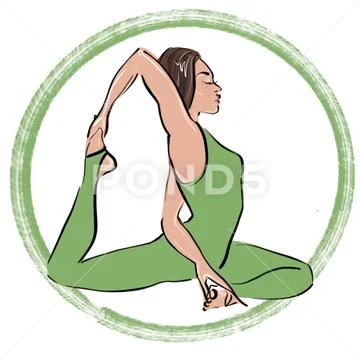 Single Line Yoga Pose Sketch Minimalist Line Art Greeting Card | Yoga Poses  For One | 3d-mon.com