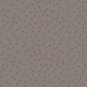 Drawing with small elements tic-tac-toe. Geometric seamless pattern 스톡 일러스트