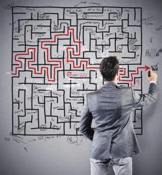 Drawing the solution 스톡 일러스트
