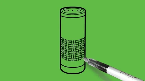 Drawing speaker in round shape with black, grey, white and blue colour 動画素材 153790523