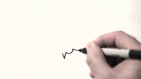 Drawing speech balloon on white Stock Footage 37740615