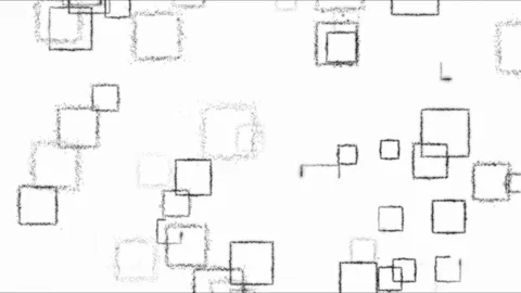 Drawing Square Shapes Background - Loop Black and White Stock Footage 72858754