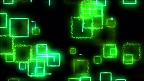 Drawing Square Shapes on Black Background - Loop Rainbow Stock Footage 72781788