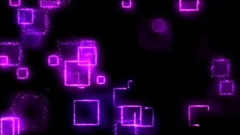 Drawing Square Shapes on Black Background - Loop Purple Stock Footage 72782294
