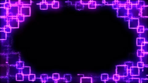 Drawing Square Shapes on Black Background Animation - Loop Purple Stock Footage 72859368