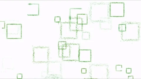 Drawing Square Shapes on White Background - Loop Green Stock Footage 72858115