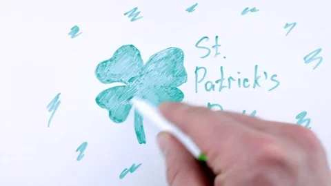 Drawing St. Patrick's Day Stock Footage 85595557