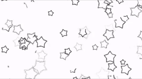 Drawing Star Shapes Background Animation - Loop Black and White Stock Footage 73293069