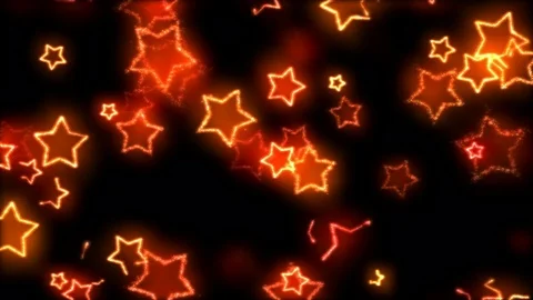Drawing Star Shapes on Black Background Animation - Loop Red Stock Footage 73268205