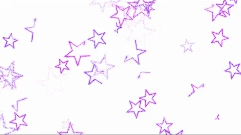 Drawing Star Shapes on White Background Animation - Loop Purple Video stock 73292379