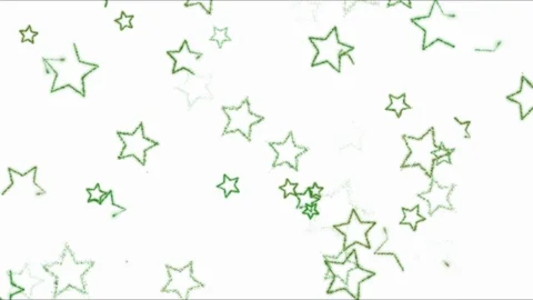 Drawing Star Shapes on White Background Animation - Loop Green Stock Footage 73292707