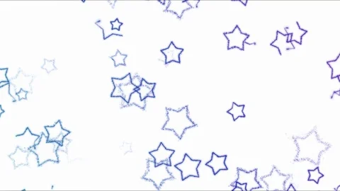 Drawing Star Shapes on White Background Animation - Loop Rainbow Stock Footage 73292767