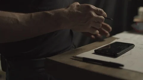 Drawing With Stylus On Ipad Stock Footage 124303120