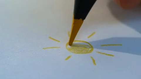 Drawing a Sun Stock-Footage 129202225