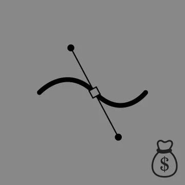 Drawing the symbol lines icon Stock Illustration