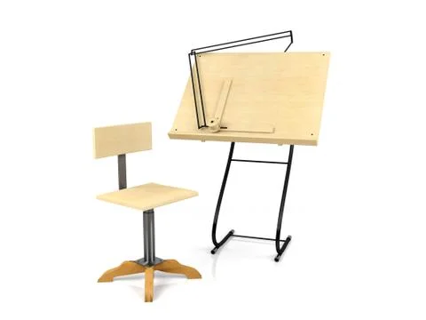 Drawing table isolated Stock Illustration