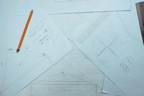 Drawing on the table Stock Photos