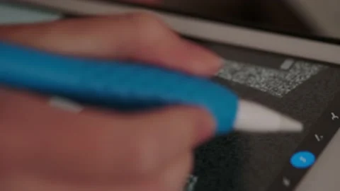 Drawing on a tablet Stock Footage 146815320