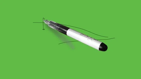 Drawing a target place with red and yellow colour combination on abstract green Видео 152380665