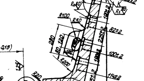 Drawing of technical detail in motion. Technical drawing. Mechanical Engineering 스톡 동영상 233102056