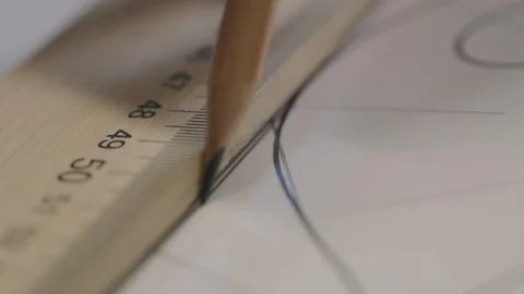 Drawing Technical Models. Engineer Works In The Office. Close-up. Stockbeeldmateriaal 104790493