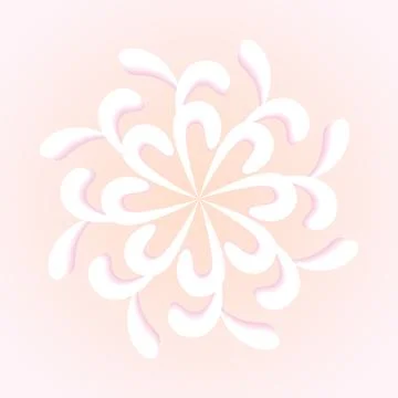 Drawing for tiles. Vector circular pattern of a volumetric flower on a beig.. Illustrazione stock