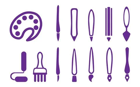 Drawing tool set Illustrazione stock