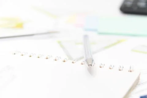 Drawing tools with compass and calculator Stock Photos