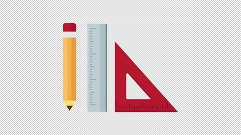 Drawing Tools Flat Icon Stock Footage 205060649