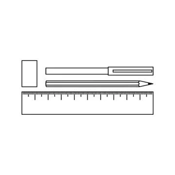 Drawing tools icon. Stock Illustration