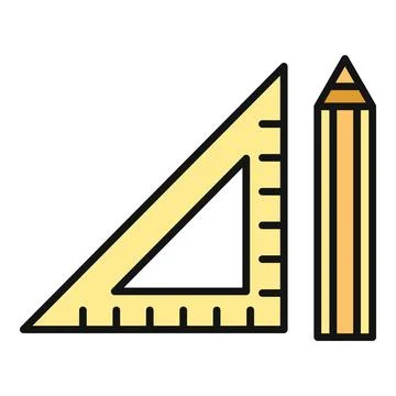Drawing tools icon representing education and design concepts Stock Illustration