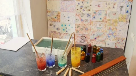 Drawing tools. Paints Stock Footage 79563880