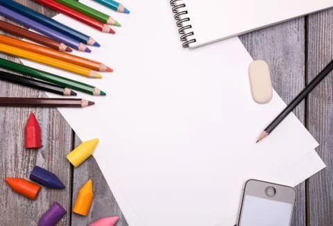 Drawing tools Stock Photos