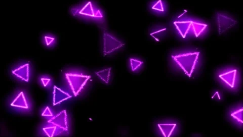 Drawing Triangle Shapes on Black Background Animation - Loop Purple Stock Footage 73107757