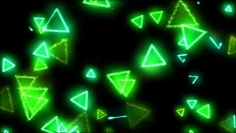 Drawing Triangle Shapes on Black Background Animation - Loop Rainbow Stock Footage 73108660
