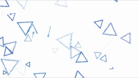 Drawing Triangle Shapes on White Background Animation - Loop Blue Stock Footage 73108439