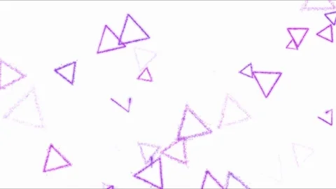 Drawing Triangle Shapes on White Background Animation - Loop Purple Stock Footage 73108638