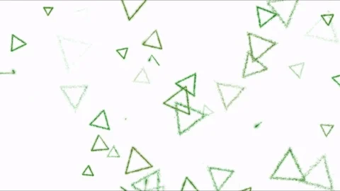 Drawing Triangle Shapes on White Background Animation - Loop Green Stock Footage 73109264