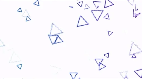 Drawing Triangle Shapes on White Background Animation - Loop Rainbow Stock Footage 73109390