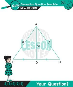 Drawing of triangles, angles and sides Stock Illustration