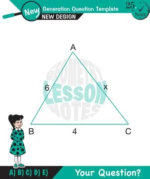 Drawing of triangles, angles and sides Stock Illustration